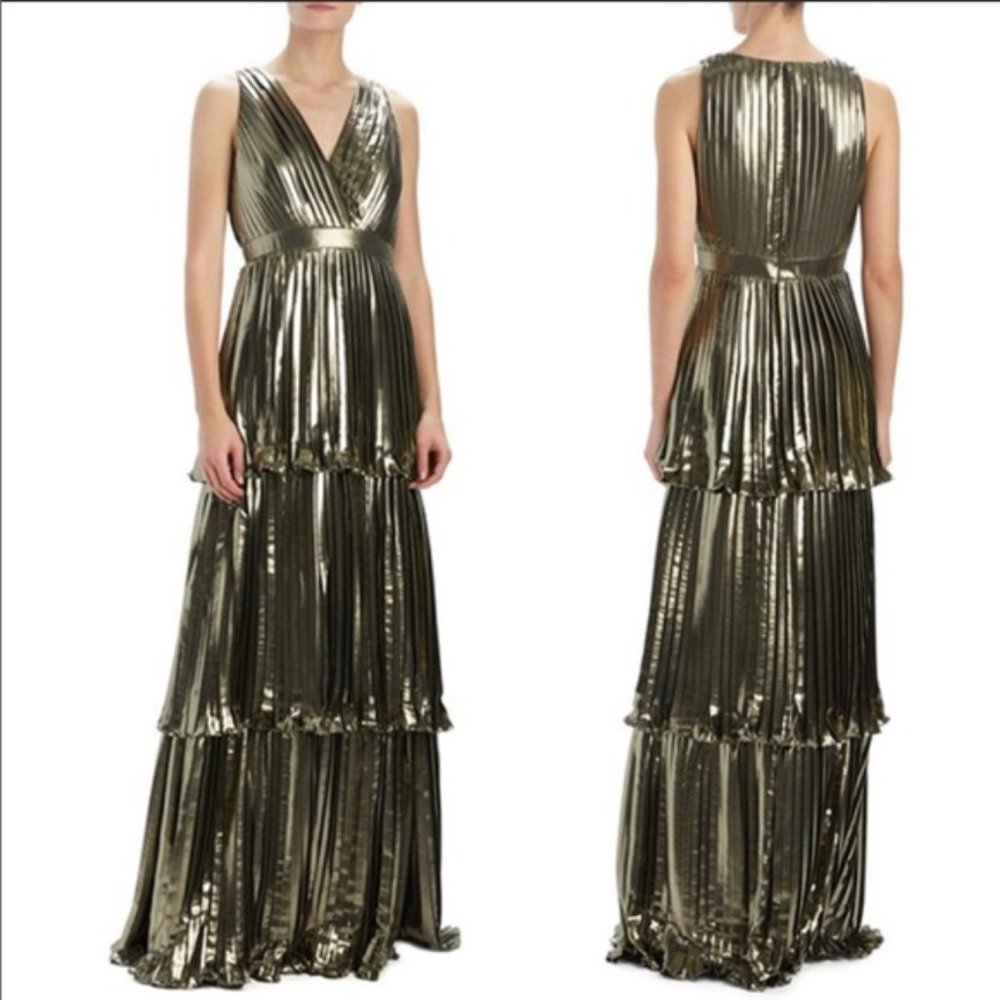 Metallic Gown Monique Lhuillier Spring 2020 runway